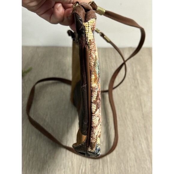 Vintage 2-sided Crossbody Purse Bag Tapestry Or Patchwork - Picture 3 of 10